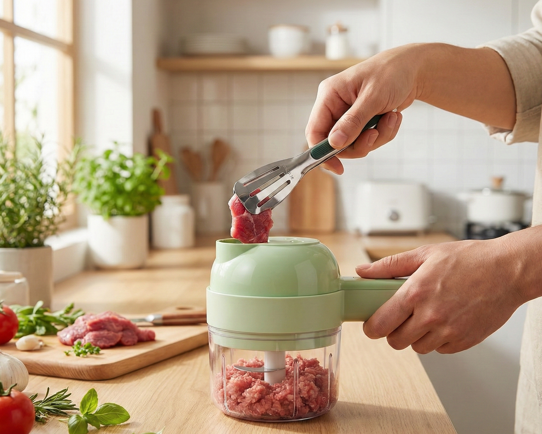 Cortador Eléctrico de Mano 4-en-1 "Chef Gun" (Inalámbrico)