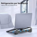 Soporte ergonómico de aluminio para portátil – Compatible con MacBook, Lenovo, HP, Dell y más (10-18”)