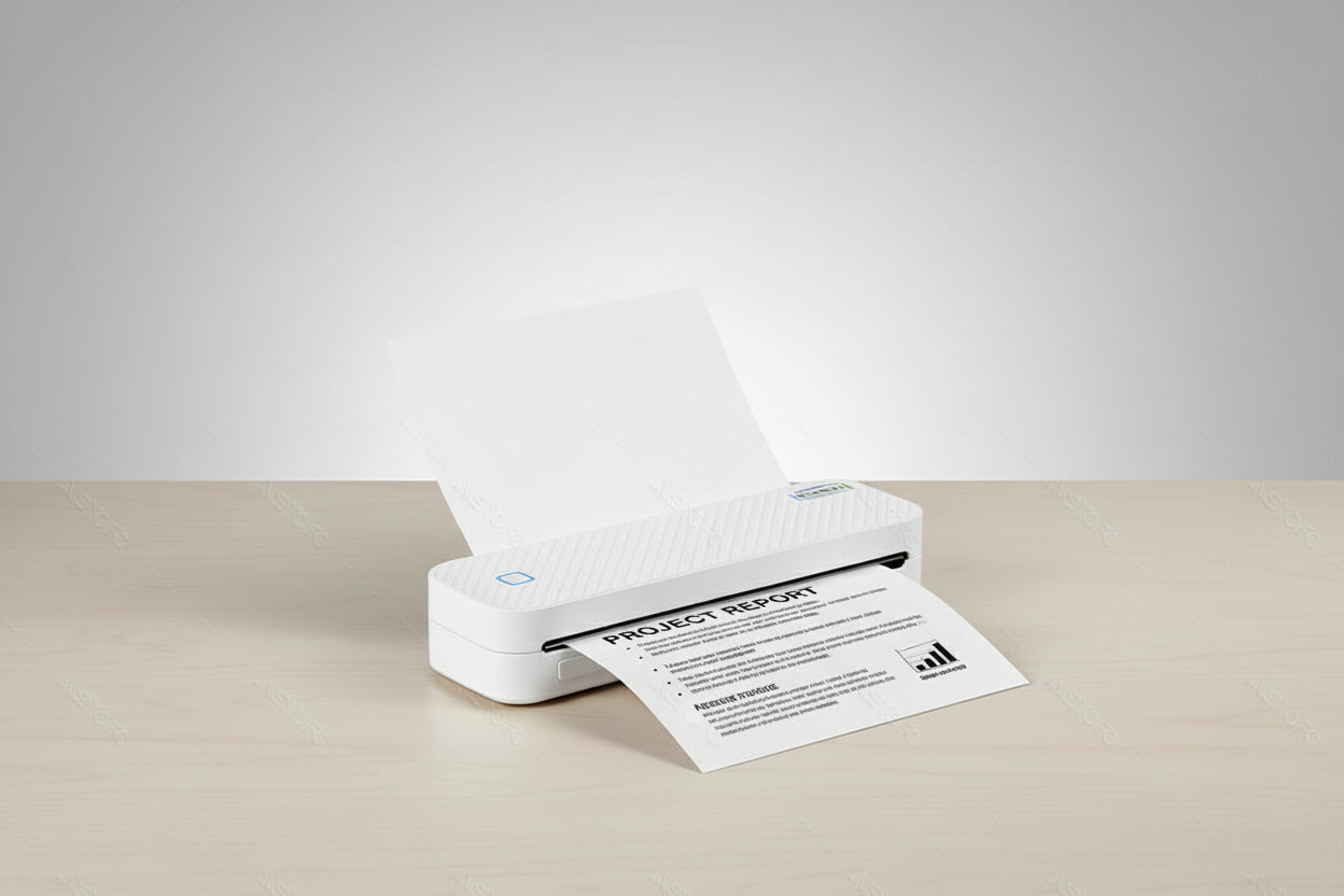 Impresora Portátil A4 SmartPrint Pro – Bluetooth y USB, Impresión Térmica sin Tinta