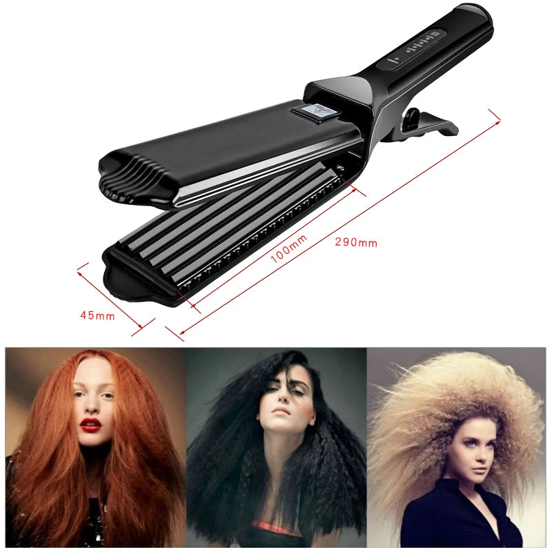 Plancha Texturizadora de Ondas & Volumen (Cerámica Turmalina)