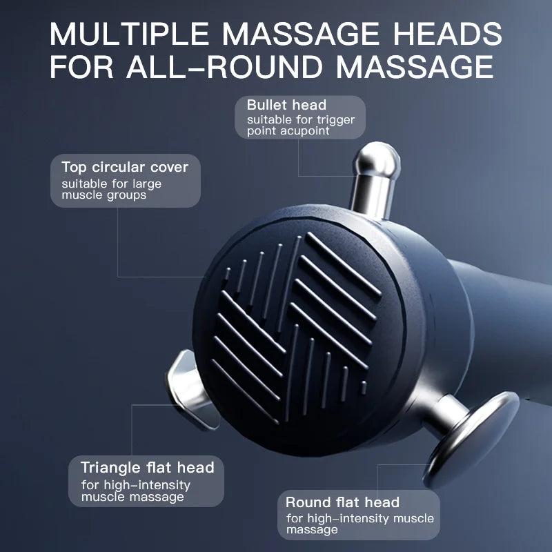 Pistola de masaje Booster inalámbrica – Masajeador muscular de tejido profundo con 3 velocidades