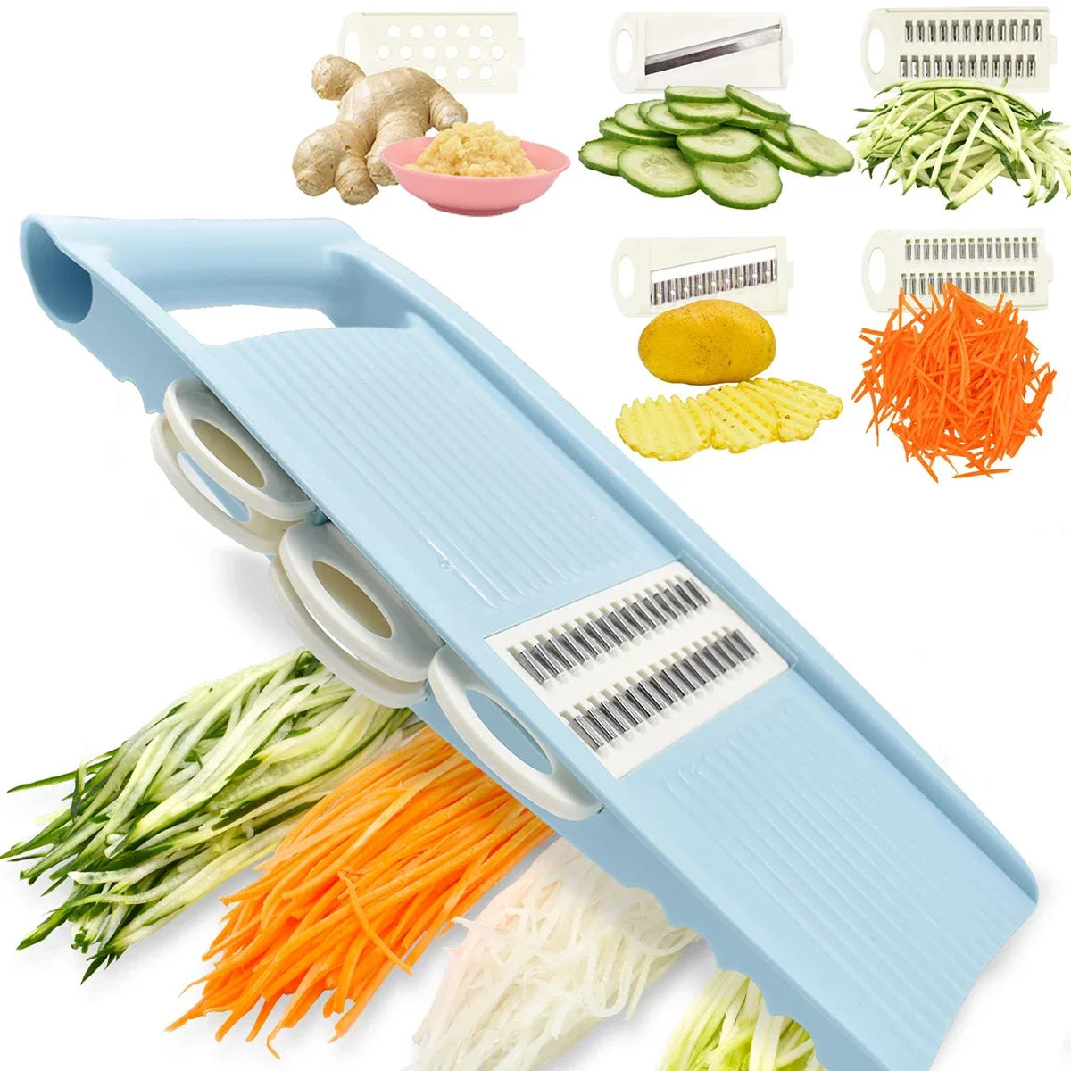 Mandolina Compacta 5-en-1 "Quick Prep" (Corte de Precisión)