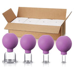 Set de ventosas de silicona (4 piezas) – Masaje terapéutico para cuerpo y rostro