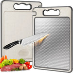 Tabla de Corte Dual "Chef Pro" (Acero Inoxidable + Fibra Eco)